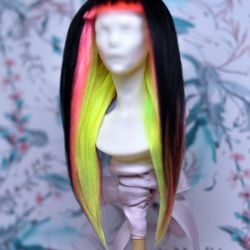 Neon Wig ~ for Chimera dolls, Tender Creation, Pasha-Pasha mini