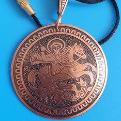 st george orthodox copper pendant antibacterial free shipping