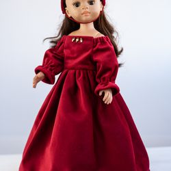 paola reina doll dress, dianna effner little darling clothes, 13 inch doll clothing, 32 cm dolls, waist 13 - 14,5 cm