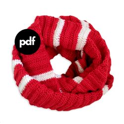 Infinity crochet scarf pdf pattern