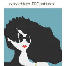 Pop art cross stitch pattern, Modern embroidery, Instant download /27/