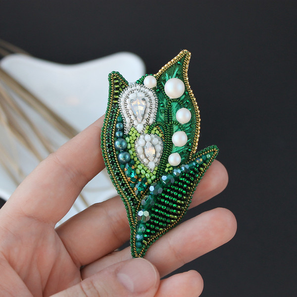 Lily-of-the-Valley-Brooch