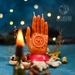 Svadhishthana chakra, silicone mold for candles, resin, soap, gypsum. Beeswax candle Svadhishthana