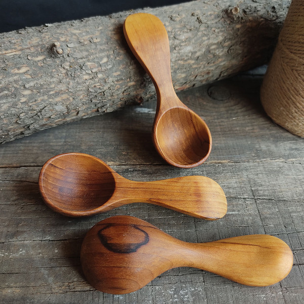 Handmade wooden coffee scoop for ground coffee - 06