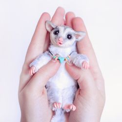 Sugar possum ART doll Collectible toy possum handmade miniature