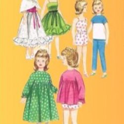 Digital | Vintage Dolls Sewing Pattern | Wardrobe Clothes for Dolls 12" chest 5-1/4" | ENGLISH PDF TEMPLATE