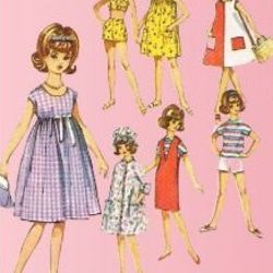 Digital | Vintage Dolls Sewing Pattern | Wardrobe Clothes for Dolls 12" | ENGLISH PDF TEMPLATE