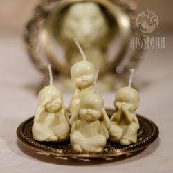 Multiple mold for candles, mini monks
