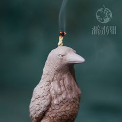 a wise raven, mold for making candles, soap, resin or gypsum