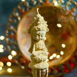 The goddess Guanyin mold for making candles, soap. Gypsum mold. Resin mold. Goddess of Mercy.