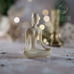 Candle Mold / Resin Mold / Soap Mold : "Yoga woman"