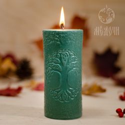 Cylinder Mold For Candles Tree Of Life, Candles Mold, Resin Mold. Altar Candle