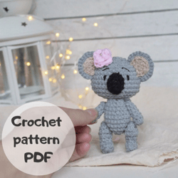 Crochet koala pattern, amigurumi koala pattern, koala stuffed animal, PDF crochet pattern, baby koala stuffed animal, Ko