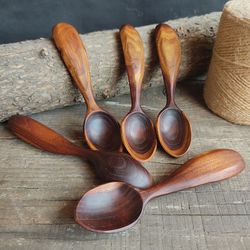 Handmade wooden spoon for kids from natural mulberry wood