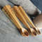 Handmade set of wooden measuring spoons from natural birch wood - 03