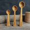 Handmade set of wooden measuring spoons from natural birch wood - 06