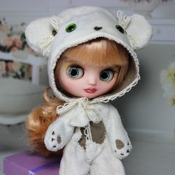 Custom OOAK Middie Blythe doll Little Bear