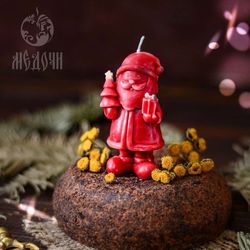 Candle Mold / Resin Mold / Soap Mold : "Mini Santa with gift"