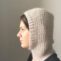 cashmere merino wool hand knitted balaclava