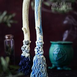 Mold Of Broom, Candle Broom With Skulls. Mold For Candles,press-form