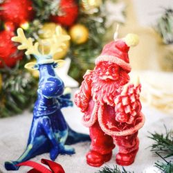 Silicon molds for candle Santa Claus , Gingerbread house, christmas house, Christmas Present