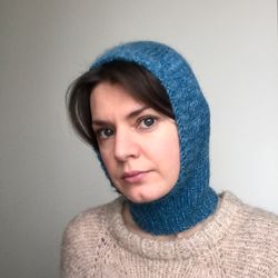 cashmere merino wool hand knitted balaclava