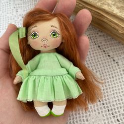 Miniature doll, doll for dollhouse, doll for doll, cloth dolls 9cm(3,54inch)