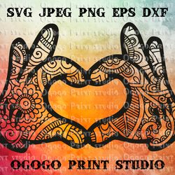 Mickey's Hand SVG, Mandala svg, Mothers day Zentangle SVG