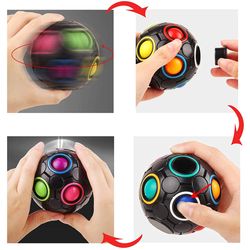 rainbow ball with black body fidget toys