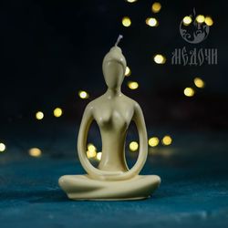 Silicone mold for candles, resin, gypsum yoga person