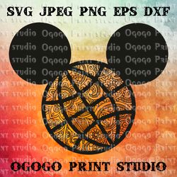 Disney epcot, Mickey Mouse SVG, Mandala svg, Cartoon Character, Zentangle SVG, Handmade