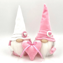 Gnome with heart, Scandinavian gnome, Soft plush gnome, Nordic Tomte, Sweden nisse doll, Cloth hygge, Couples gift