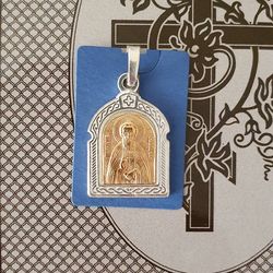 Sergius of Radonezh religious blessed pendant silver and gold plated free shipping