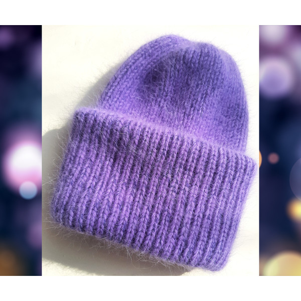 Angora hat lavender purple color.png