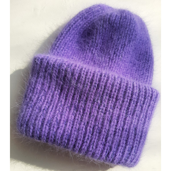 Angora hat lavender purple color 3.jpg