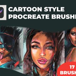 Cartoon Style Brushes for Procreate | Procreate brushes | Watercolor Procreate | Art brushes | Digital Download