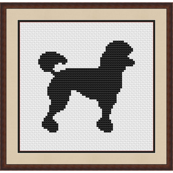 Poodle Patterns Poodle cross stitch pattern modern, Dog cross stitch pattern - Inspire ...
