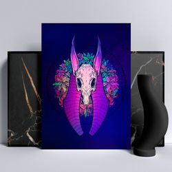 Anubis / Dark art poster / Occult print / Goth wall decor