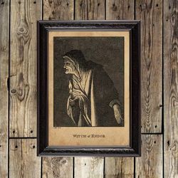 Witch of Endor. Adam Elsheimer. Witchy wall art. A poster with an old witch. 62.