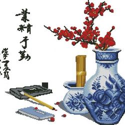 Scheme Cross Stitch Pattern | Oriental Composition | #141