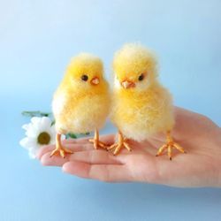 DIY realistic chicken bird. PDF Needle felted tutorial. Beginner friendly. How to make cute toy. Gift for mom, child.