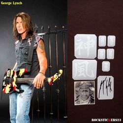 George Lynch guitar stickers Kamikaze ESP GL-200K decal Dokken + vinyl autograph