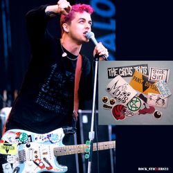 Billie Joe guitar stickers BJ 1994 Version Green Day vinyl decal punk Set 14