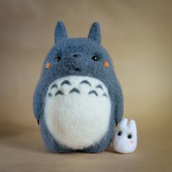 Felted Totoro toy anime My Neighbor Totoro sculpture decor