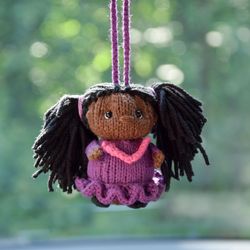 car decor, charm for teens Thanksgiving gift, african doll gift, doll lovers Halloween gift, car accessories for woman,