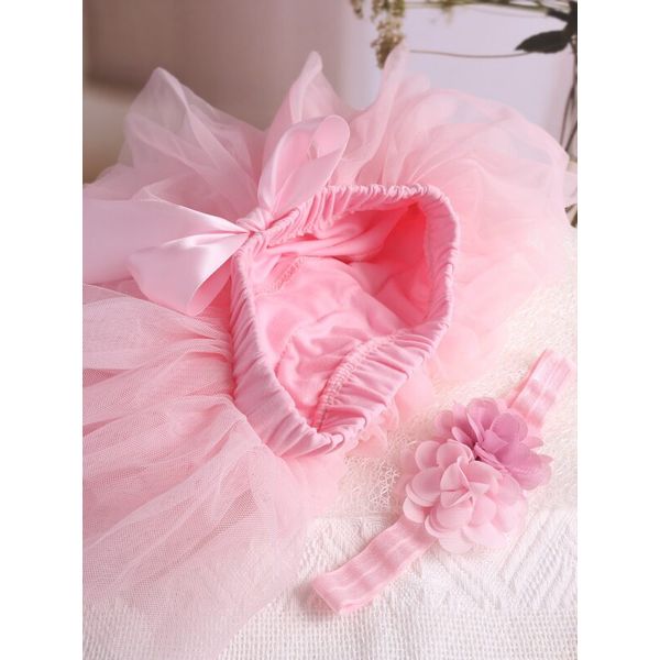 Baby Girls Newborn Tutu Skirt & Headband Outfit Set Photo Shoot Prop 0-1 Months Photography Set (3).jpg