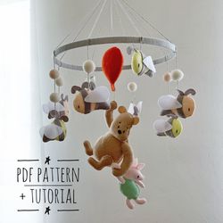 Winnie the pooh baby mobile pattern PDF baby mobile patterns Classic Winnie the Pooh sewing pattern