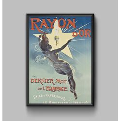 Rayon dor pal, vintage poster, digital download