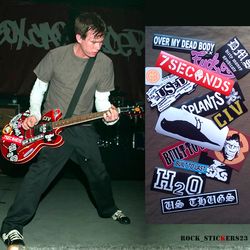 Tom Delonge Box Car Racer guitar stickers gibson es 335 decal set 15