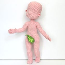 Doll body crochet pattern  Amigurumi basic doll body pattern PDF in English